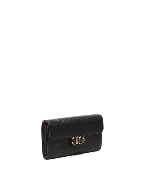 FERRAGAMO: wallets & purses online - Gancini Wallet With Shoulder Strap