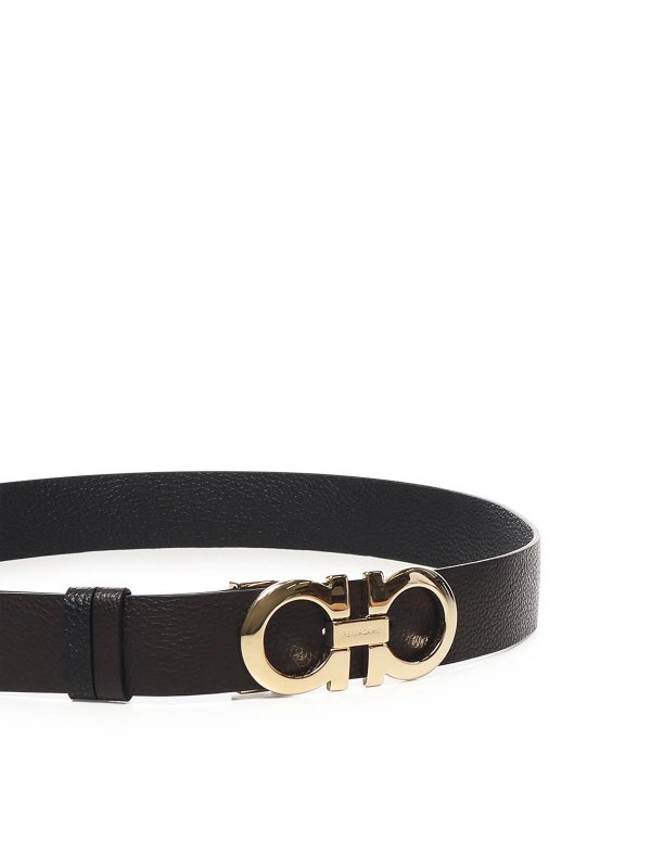 FERRAGAMO: cinture online - Cintura Gancini in pelle