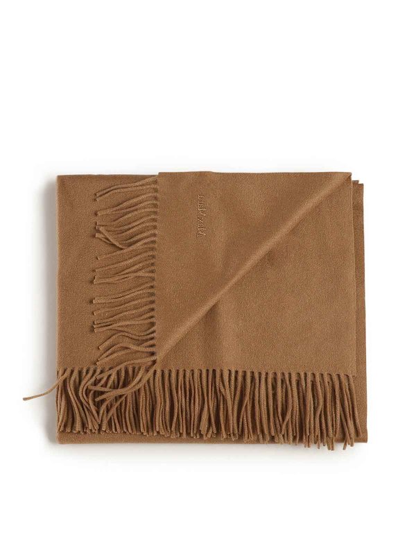 The Best Shops Max Mara: scarves - Cashmere Stole With Embroidery And Fringes