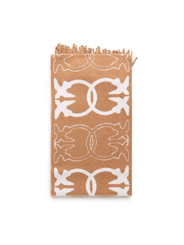 Pinko: scarves online - Scarf With Jacquard Love Birds Logo