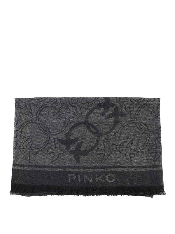 Pinko: scarves - Jacquard Viscose Blend Scarf