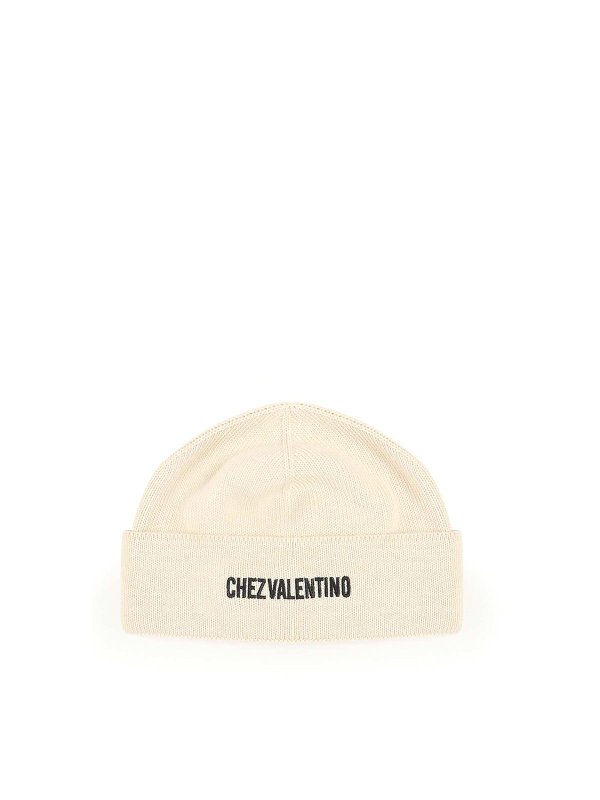 VALENTINO GARAVANI: Bonnets - Bonnet - Blanc