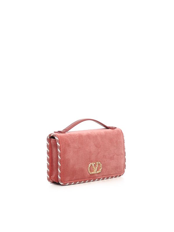 VALENTINO GARAVANI: wallets & purses online - Vlogo Signature Velvet Chain Wallet