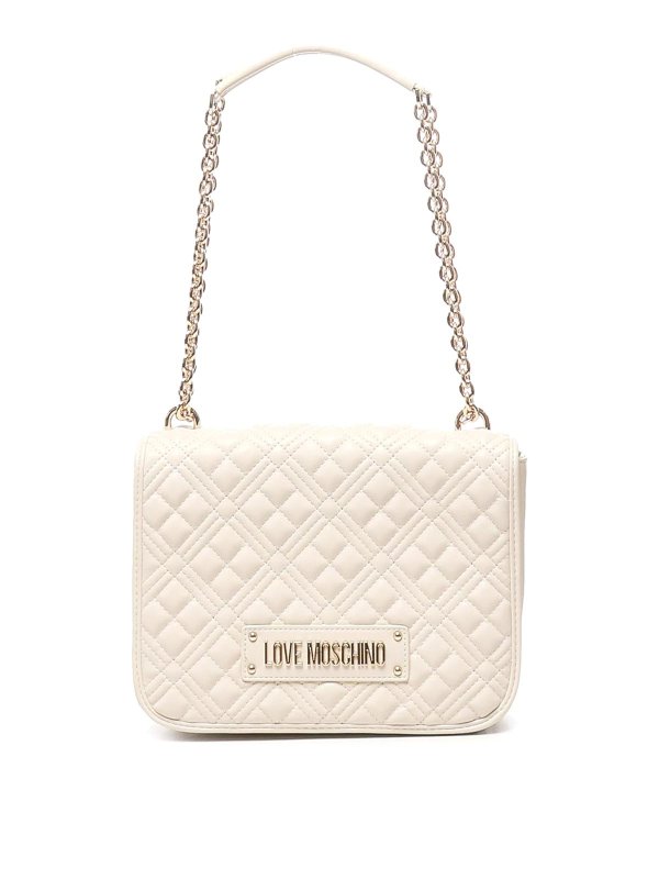 LOVE MOSCHINO: shoulder bags - Quilted Shoulder Bag With Logo