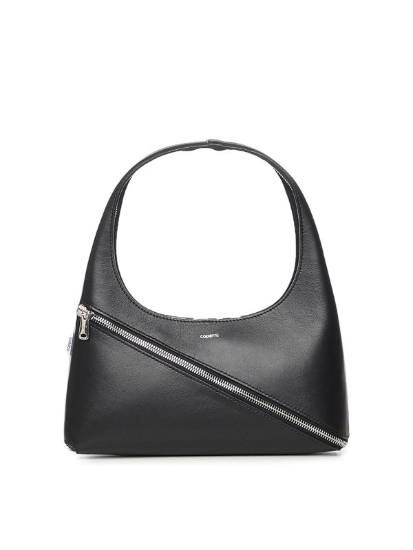 COPERNI: cross body bags - Leather Zip Baguette Bag