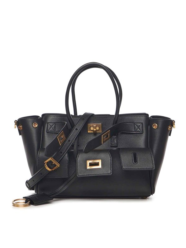 BALENCIAGA: totes bags - Carry All Bel Air Mini Leather Bag