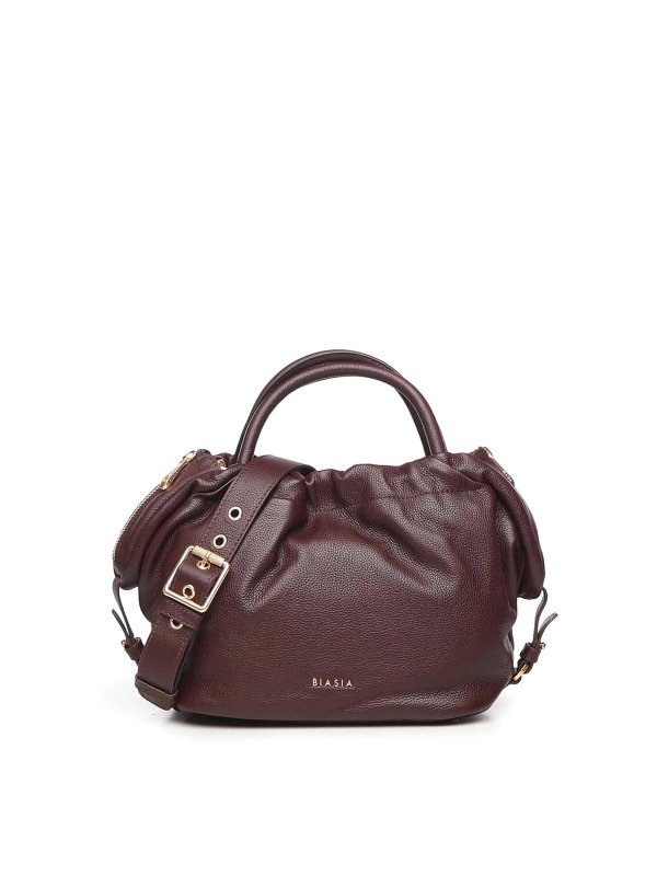 BIASIA: totes bags - Leather Bag With Logo
