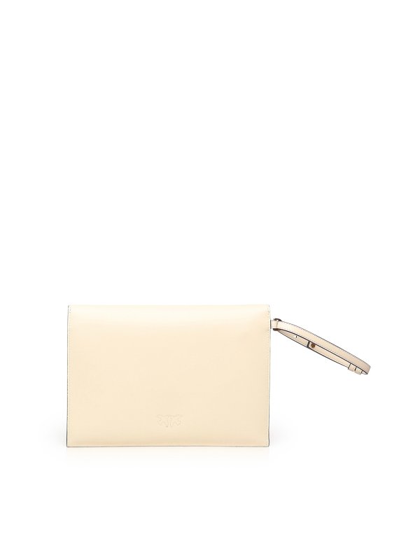 The Best Shops Pinko: clutches - Leather Clutch With Logo