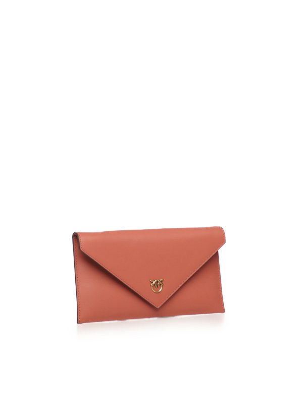 Pinko: clutches online - Leather Pouch With Love Birds Logo