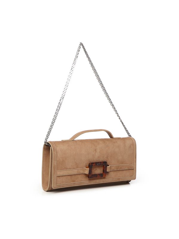ROGER VIVIER: clutches online - Belle Vivier Suede Clutch