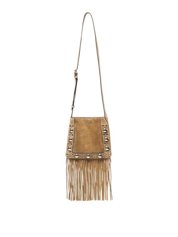 VALENTINO GARAVANI: clutches - Nellcte Vlogo Suede Bag With Studs