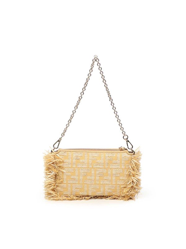 The Best Shops FENDI: clutches - Ff Jacquard Baguette Pouch