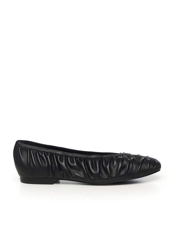 BIBI LOU: flat shoes - Leather Ballet Flats
