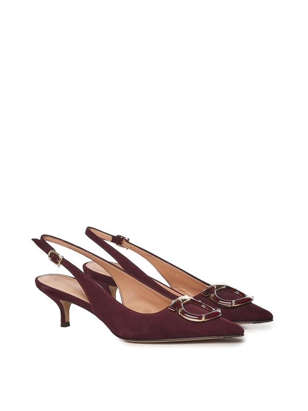 FERRAGAMO: sandals online - Leather Gancini Slingbacks