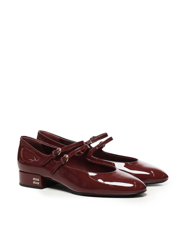 MIU MIU: court shoes online - Patent Leather Pumps With Buckles