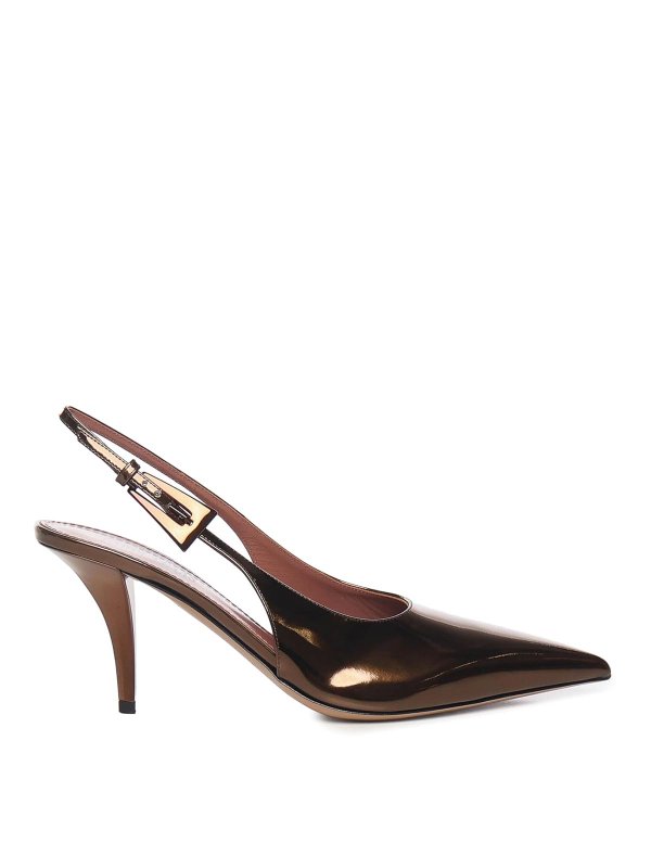 Paris Texas: court shoes - Jessica Patent Leather Slingback Pumps