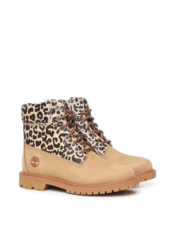 TIMBERLAND: tronchetti online - Stivaletti premium leopardati da 6 pollici