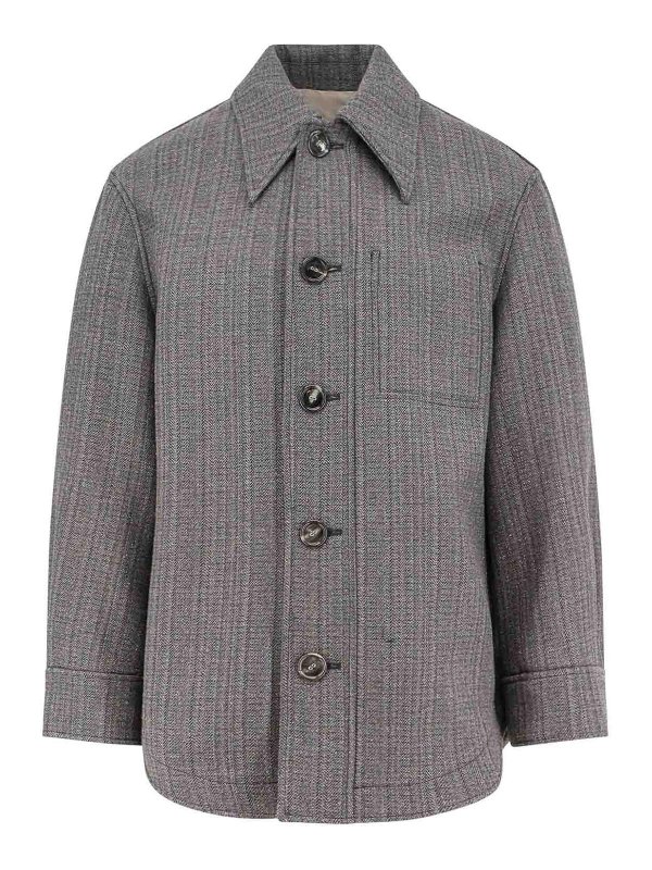 AMI PARIS: casual jackets - Overshirt In Misto Lana