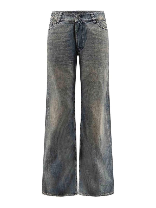 BALENCIAGA: straight leg jeans - Jeans Curved Waist Pants