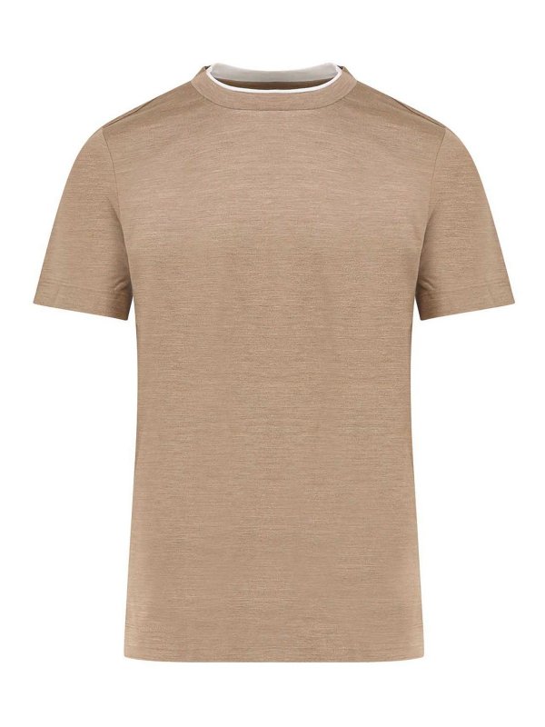 Hugo Boss: T-shirts - T-Shirt - Braun