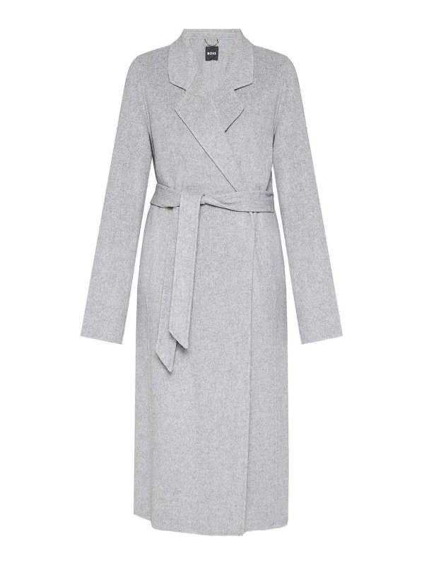 Hugo Boss: Manteaux au genou - Manteau Au Genou - Gris