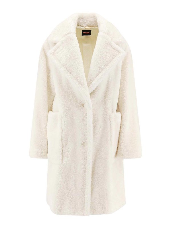 Hugo Boss: Pelz und Shearling - Pelz - Weiß