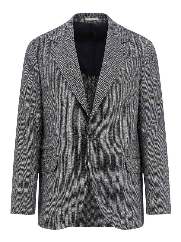 BRUNELLO CUCINELLI: Chaquetas casual - Chaqueta Casual - Azul