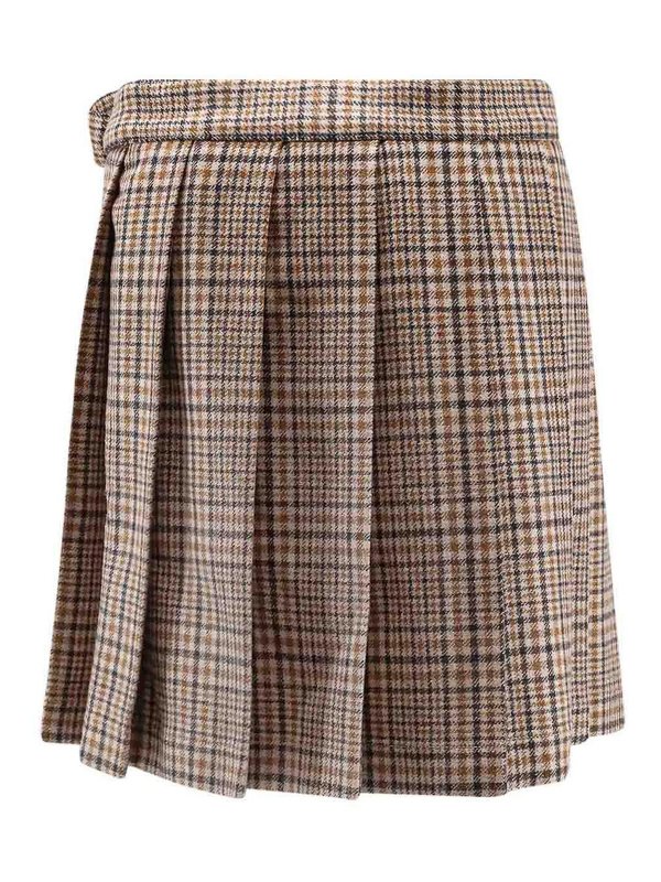 BRUNELLO CUCINELLI: Knee length skirts & Midi online - Kilt In Lana Vergine Madras