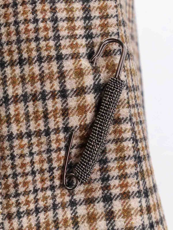 The Best Shops BRUNELLO CUCINELLI: Knee length skirts & Midi - Kilt In Lana Vergine Madras