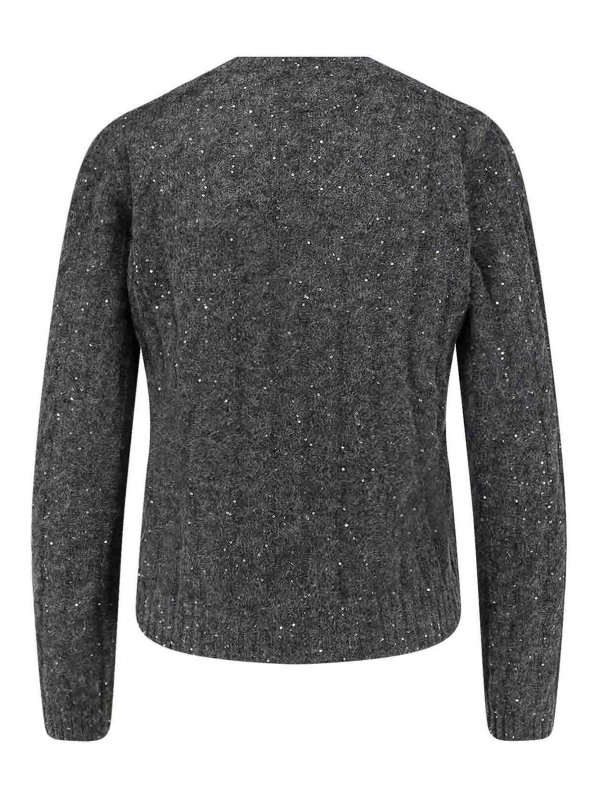The Best Shops BRUNELLO CUCINELLI: crew necks - Wool blend sweater with all-over sequins
