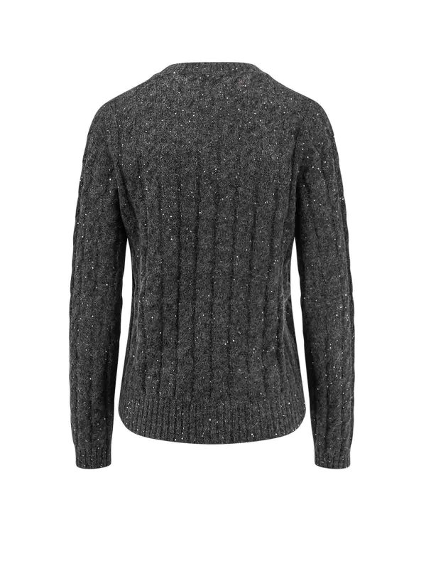 Wool blend sweater with all-over sequins shop online: BRUNELLO CUCINELLI