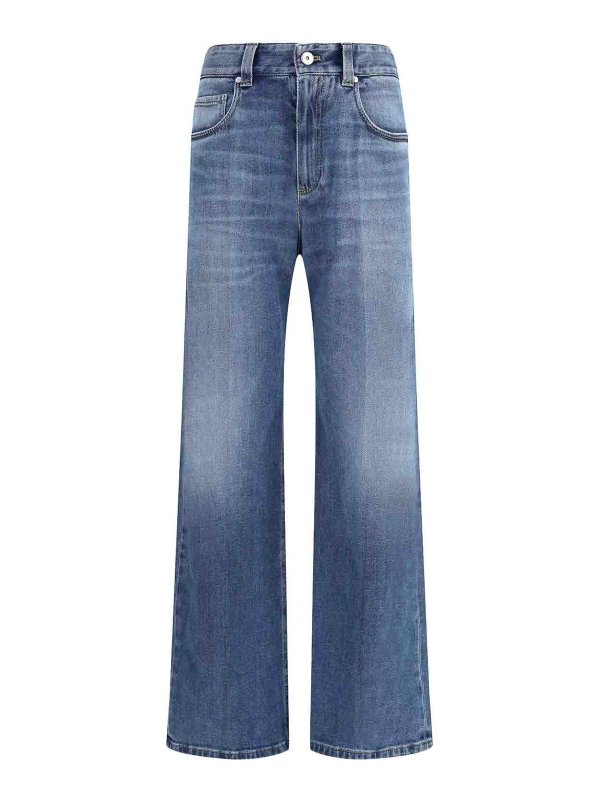 BRUNELLO CUCINELLI: ストレートジーンズ - ストレートジーンズ - ブルー