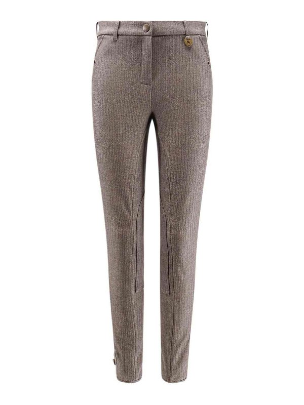 BURBERRY: Leggings - Leggings - Marron