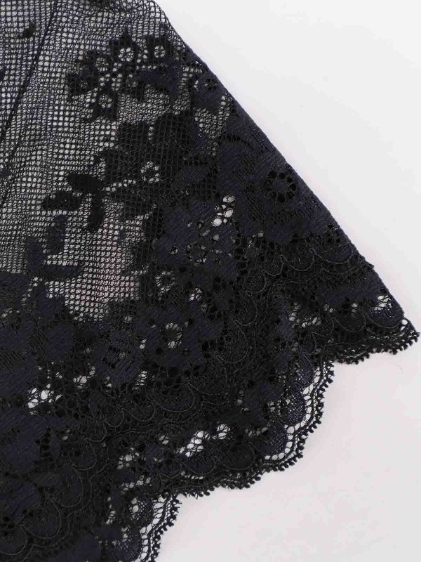 The Best Shops CHIARA BONI LA PETITE ROBE: knee length dresses - Genic Sheath Dress In Satin With Lace Insert