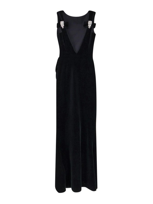 CHIARA BONI LA PETITE ROBE: maxi dresses online - Long Nima Velvet Dress