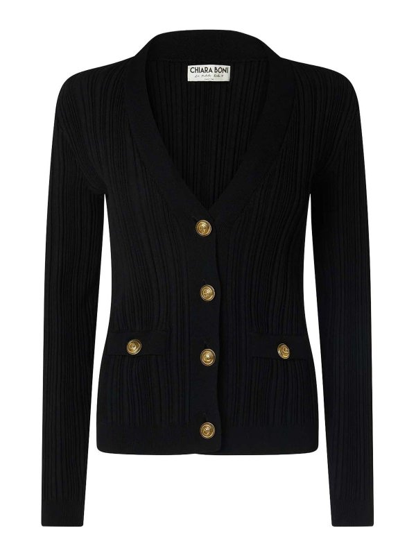 CHIARA BONI LA PETITE ROBE: Cárdigans - Cárdigan - Negro