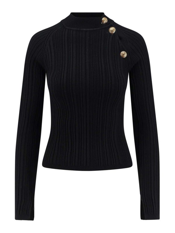 CHIARA BONI LA PETITE ROBE: crew necks - Ijok Pepper Ribbed Viscose Sweater
