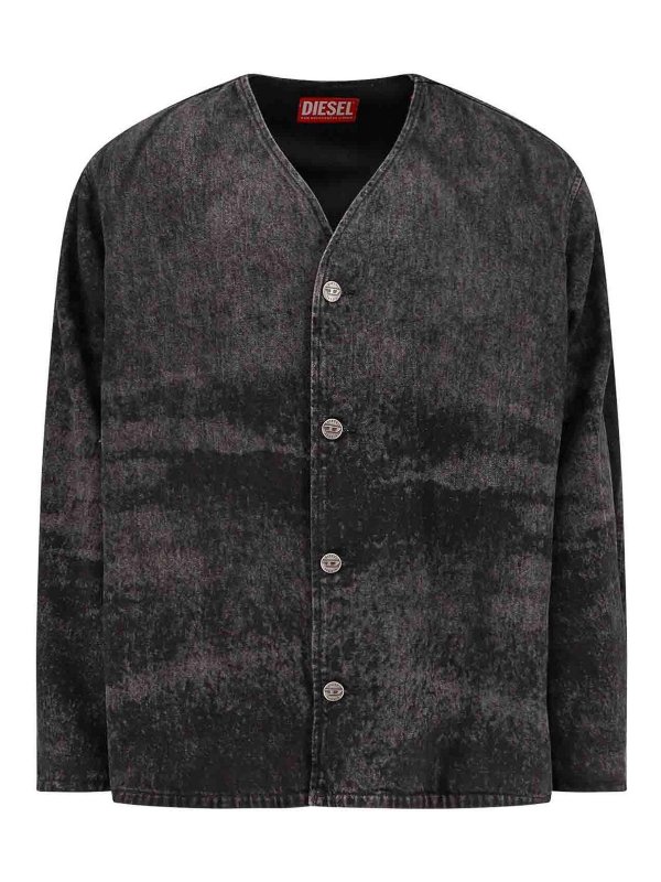DIESEL: Chaquetas denim - Chaqueta Vaquera - Gris