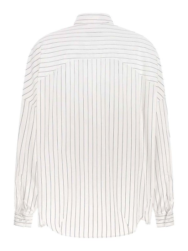 DRIES VAN NOTEN: casual jackets online - Striped Cotton Shirt