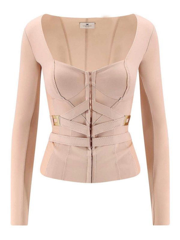 ELISABETTA FRANCHI: Tops und Tank Tops - Top - Nude