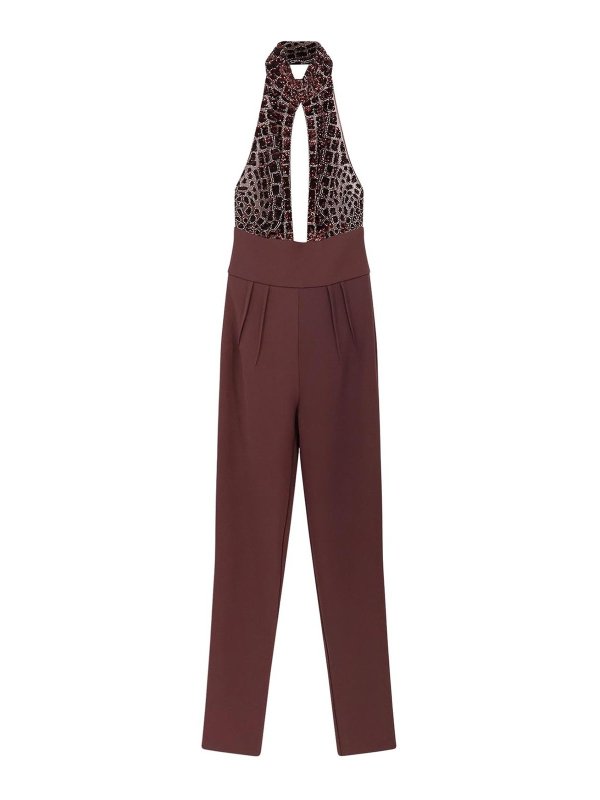 ELISABETTA FRANCHI: Jumpsuits - Jumpsuit - Silber