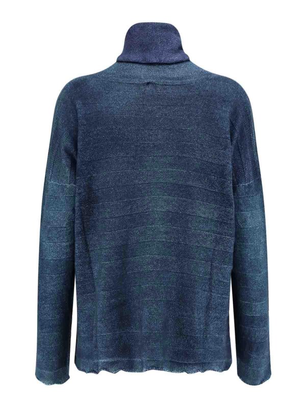 F CASHMERE: Col roulé & Col polo online - Pull Col Roulé - Bleu