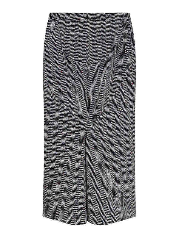 GIVENCHY: Knee length skirts & Midi online - Herringbone Cotton Midi Skirt