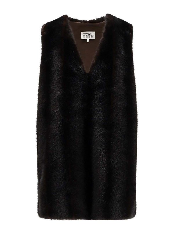 MM6 MAISON MARGIELA: short dresses - Short dress in eco shearling