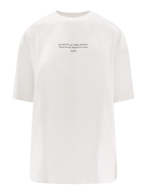 OFF-WHITE: t-shirt - Maglietta In Cotone