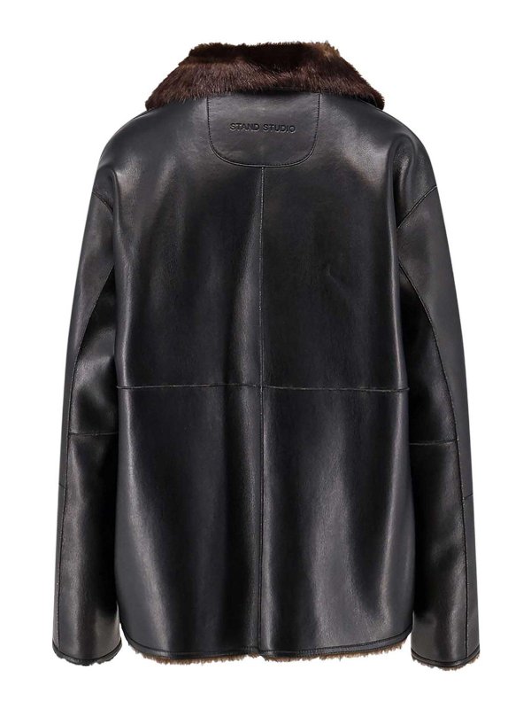 STAND STUDIO: Chaquetas de cuero online - Chaqueta De Cuero - Negro