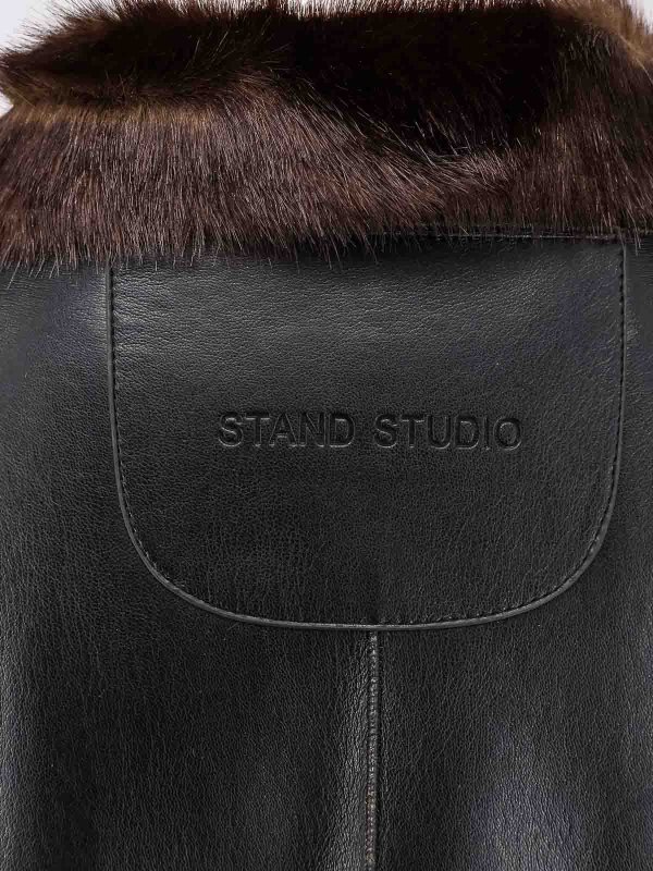 The Best Shops STAND STUDIO: Chaquetas de cuero - Chaqueta De Cuero - Negro