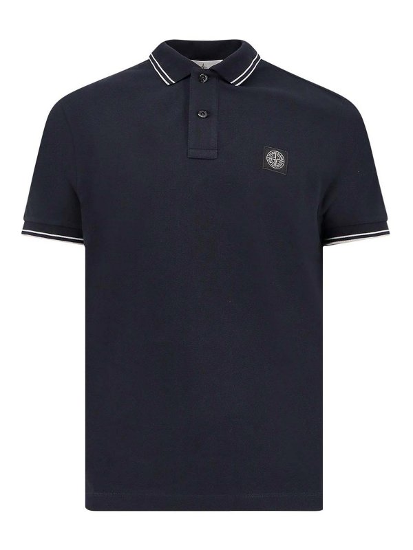 STONE ISLAND: polo shirts - Organic cotton polo shirt