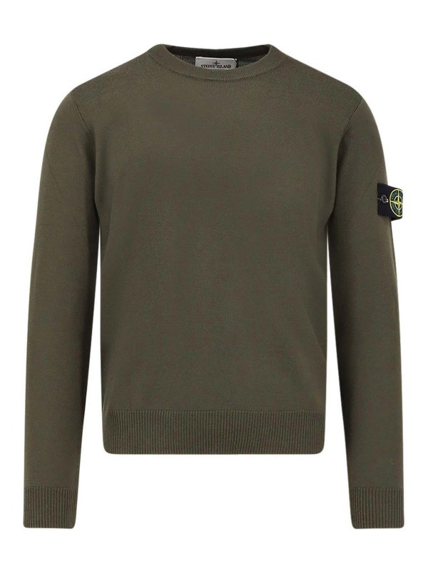STONE ISLAND: maglia collo rotondo - Maglia In Lana Vergine Certificata