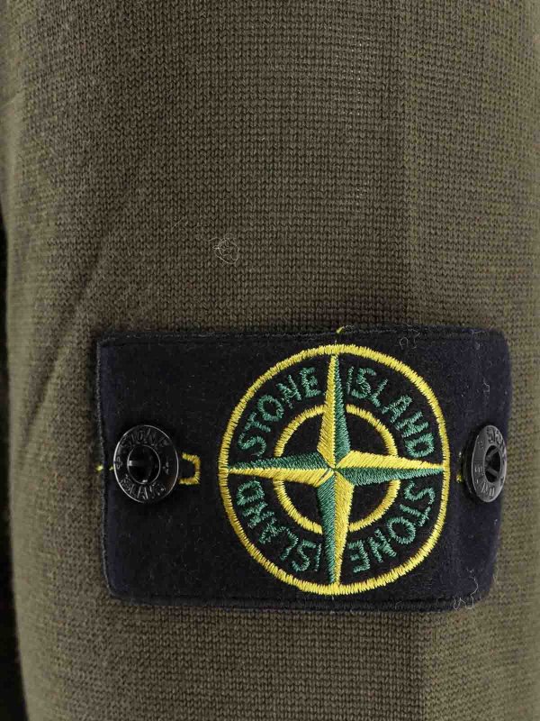 The Best Shops STONE ISLAND: maglia collo rotondo - Maglia In Lana Vergine Certificata